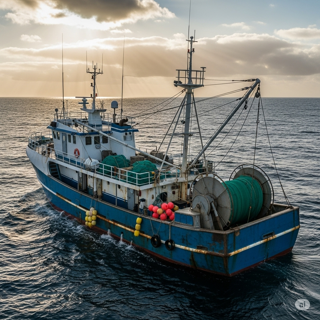 Chalutier hauturier professionnel de 25 mètres pour la pêche en haute mer